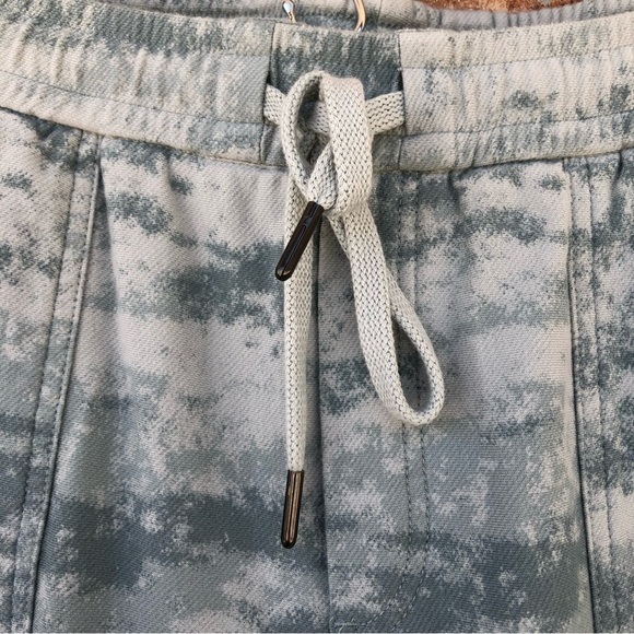 Athleta Cotton Blend Abstract Camo Green Gray Waist string Farallon Joggers SP - Picture 5 of 16